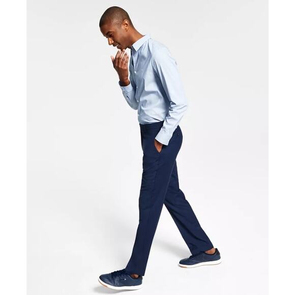 Tommy Hilfiger Men's Blue Wool Stretch Modern-Fit TH-Flex Suit Pants Size 40x30 - Picture 3 of 5